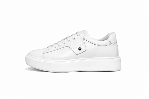 Zavro Casual Erkek Deri Sneaker – Ortopedik Taban, Günlük Şık Siyah Spor Ayakkabı